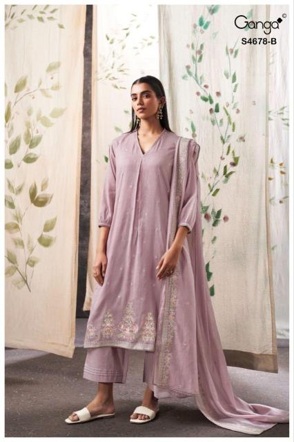 Ganga ahalya 4678 mumbai white dress material wholesale market